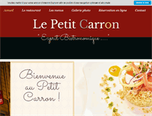 Tablet Screenshot of lepetitcarron-restaurant.com